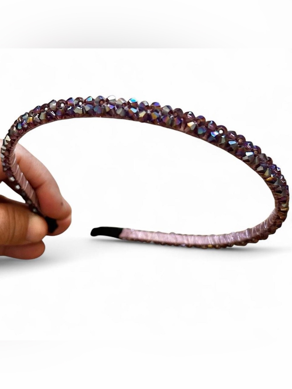 Pink beaded feminine festival Y2K retro colorful coquette elegant headband